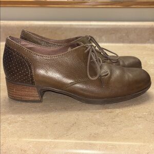 Dansko brown leather oxfords